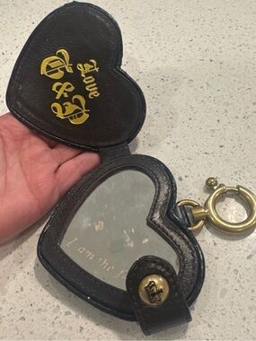 Vintage Early 2000's J&P Juicy Couture Heart Mirror Charm